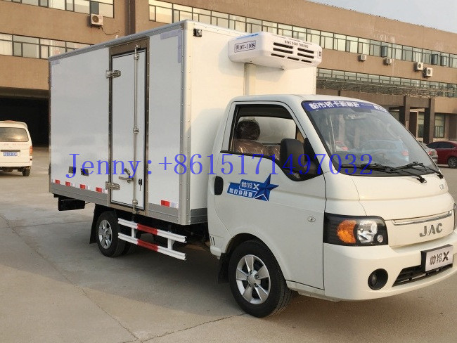 JAC 1 ton meat and fish refrigerated truck,small freezer box truck for sale