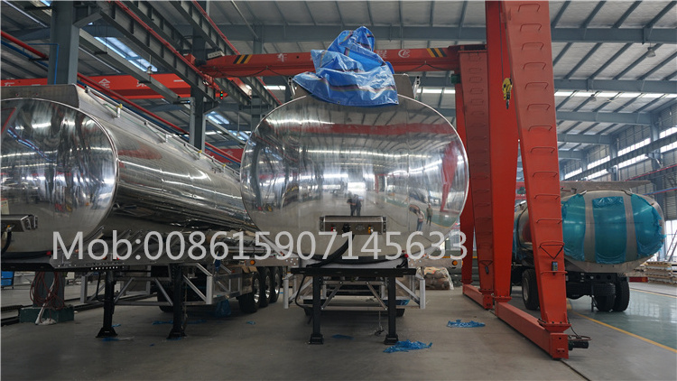 Aluminum Carbon Steel Fuel Tanker/ Oil Tank /fueloline Crude Water 45cbm 40 cbm liquid delivery semi trailer for Sale