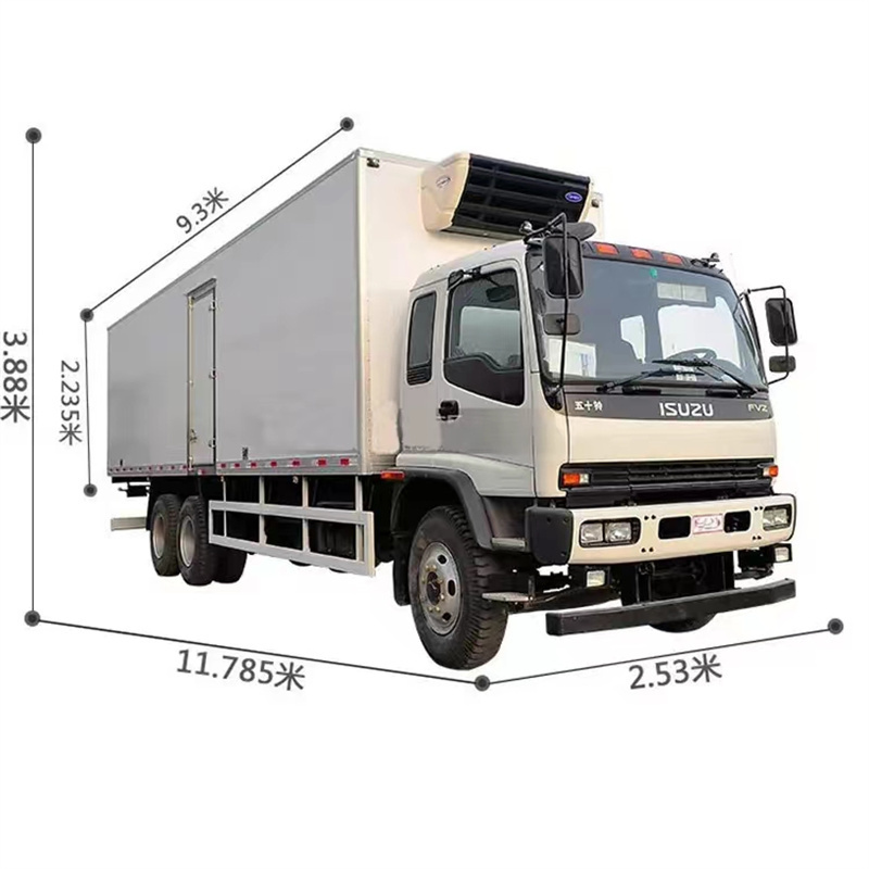 ISUZU freezer cold box truck transport frozen meet chicken fish vegetables fruit and other food for sale