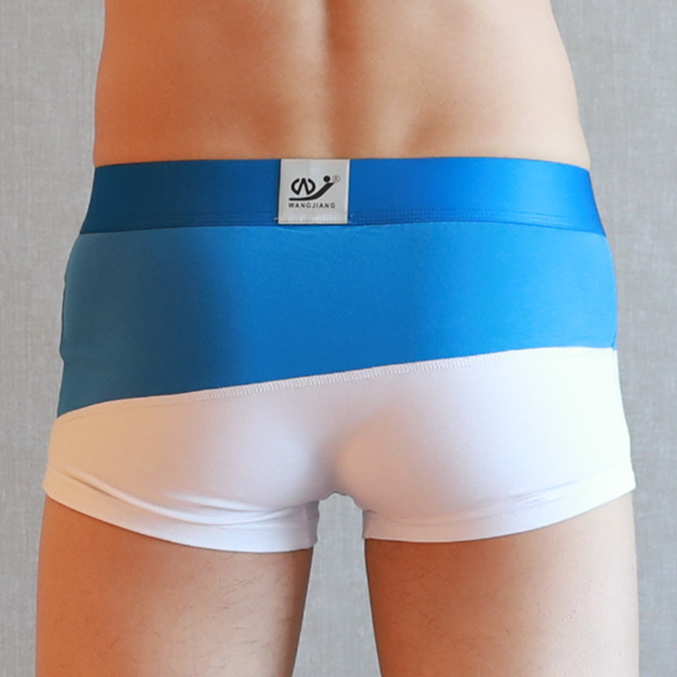 fashion design tight mens mini plain boxer briefs 95%cotton 5%spandex boys underwear