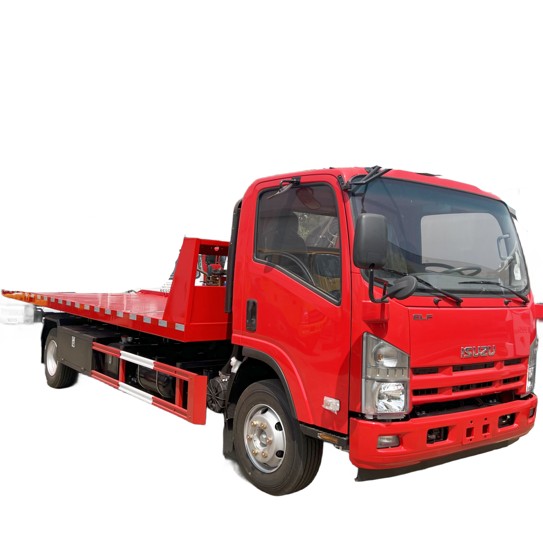 High quality large capacity 5 ton  flatbed isuzu wrecker bed tow truck for sale