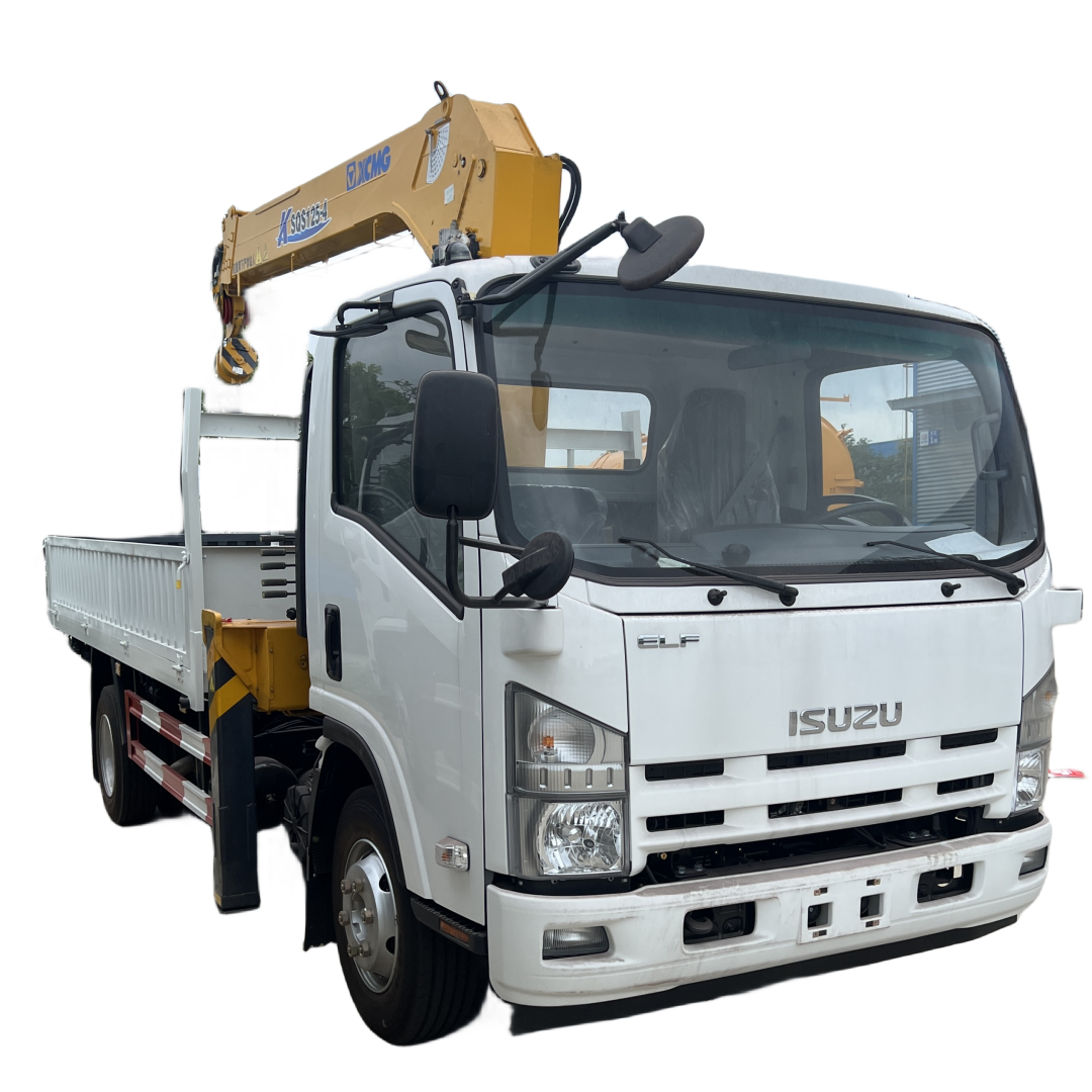 China factory japan brand isuzu truck mounted mini crane truck body for sale