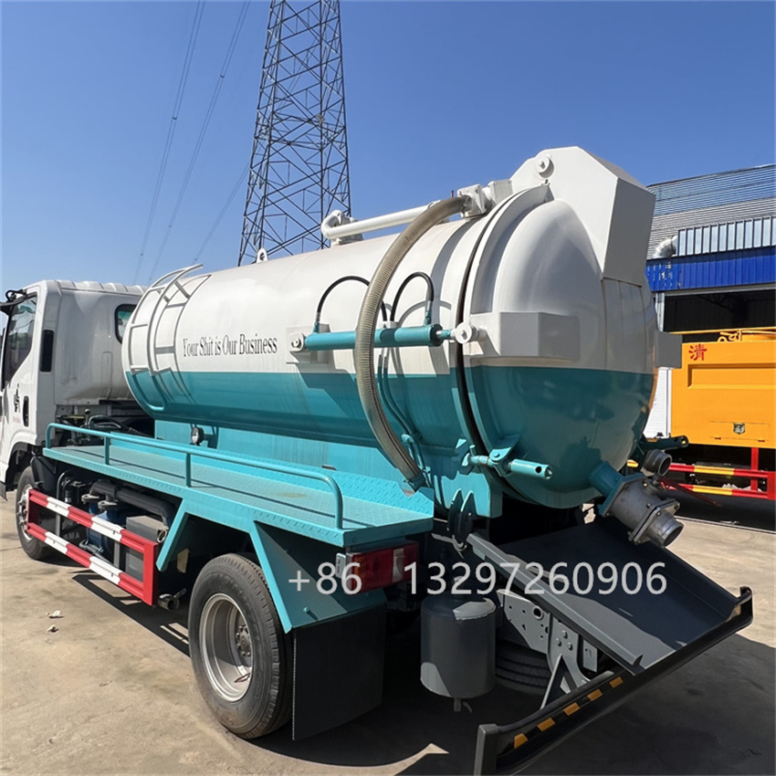 High quality factory fecal  septic tank truck sewage suction tank truck for sale