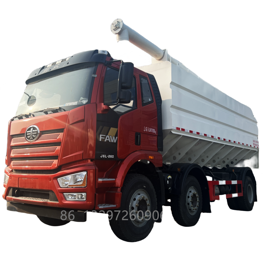 bulk animal feed transport truck