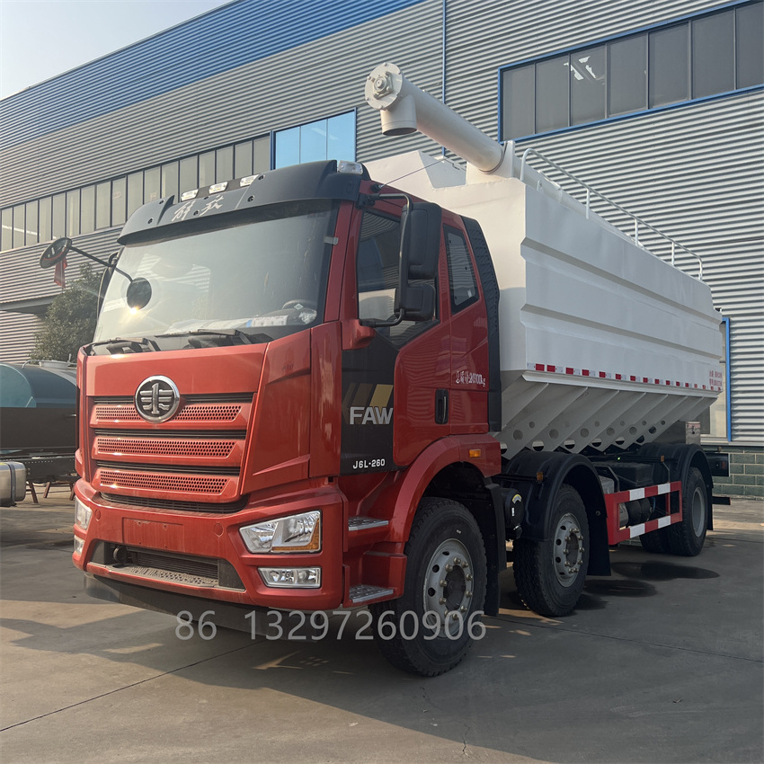 bulk animal feed transport truck