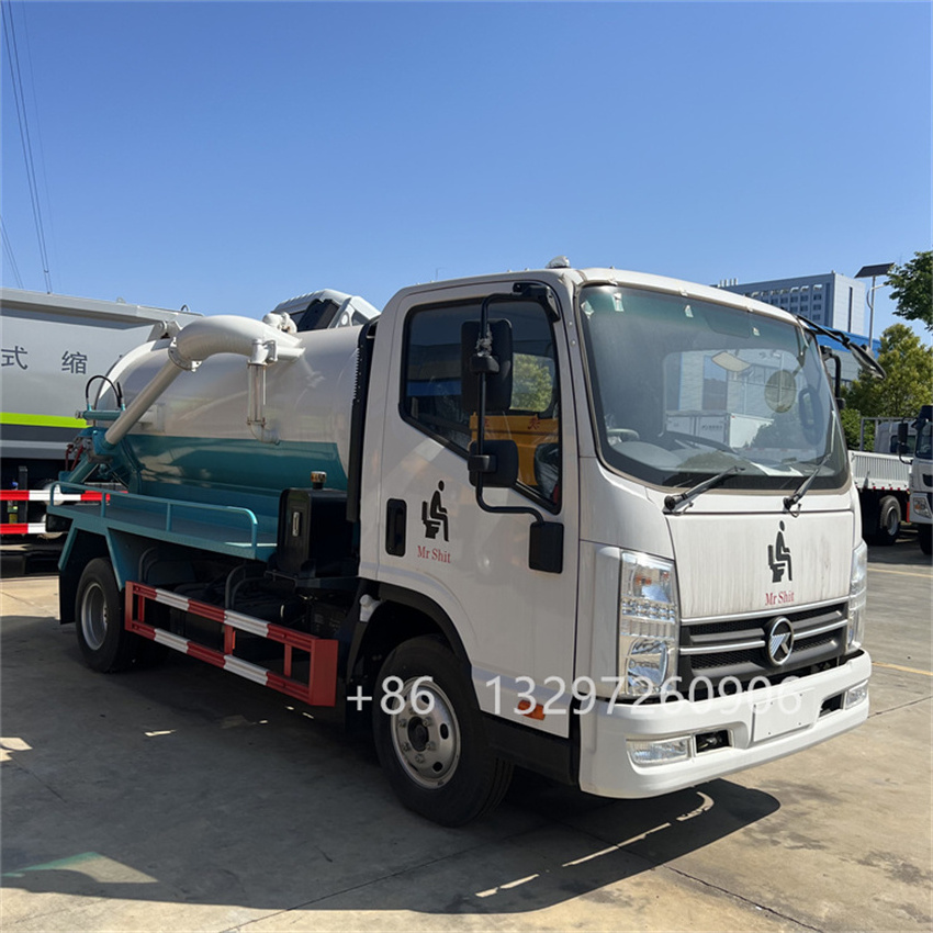 High quality factory fecal  septic tank truck sewage suction tank truck for sale