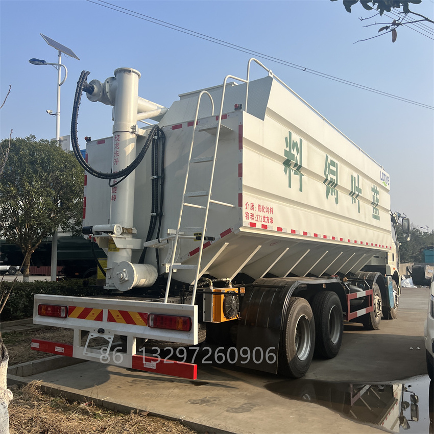 bulk animal feed transport truck