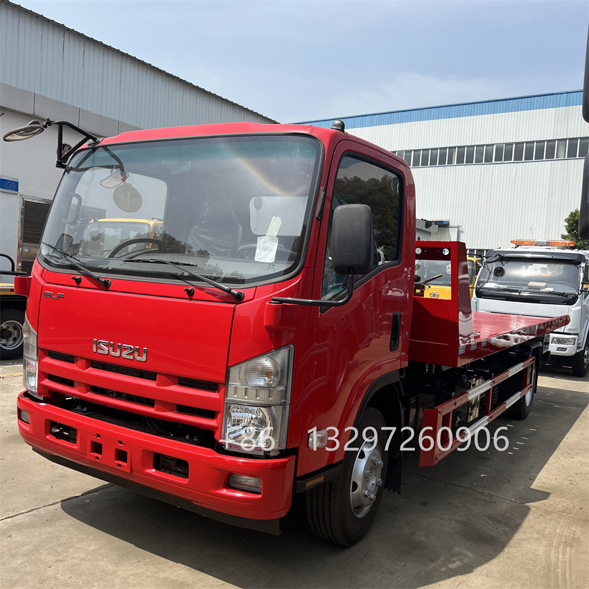 High quality large capacity 5 ton  flatbed isuzu wrecker bed tow truck for sale