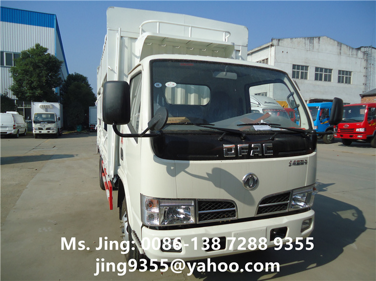 Light Duty Dongfeng DFAC 4x2 Fence Van Open Truck 4-5 Ton Small Cargo Trucks For Sale