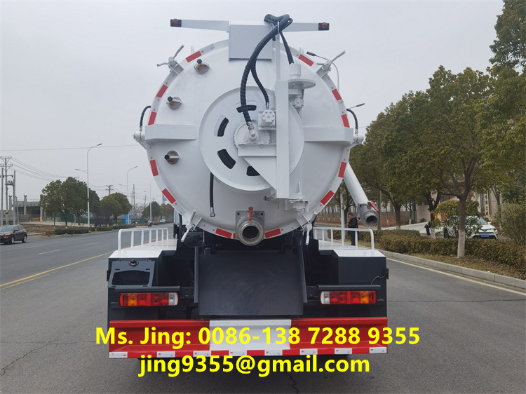 Multi Functional HOWO 4x2 10m3 Septic Tank Cleaning Vacuum Suction Sewage Truck For Sale in Nigeria