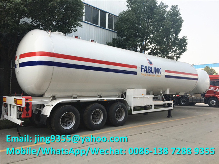 LPG Tanker Tri-axle Liquefied Petroleum Gas Transport Tank 56 M3 LPG Tank Semi Trailer For Sale