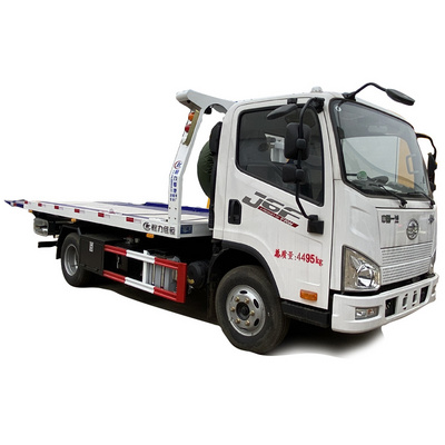 FAW 4x2 cheap wrecker tow truck 3 tons small flat bed tow truck wrecker for sale in Myanmar