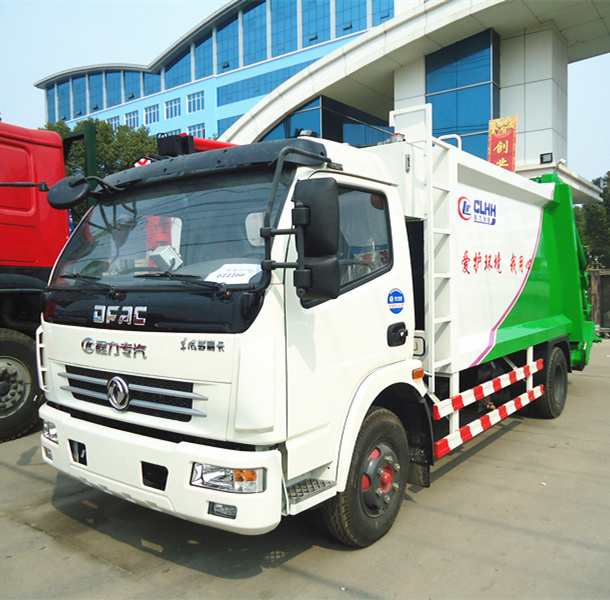 Euro 3 DFAC 5-6 tons compactor garbage truck prices,4x2 garbage truck with compactor