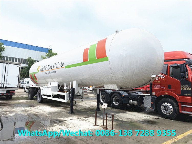 LPG Tanker Tri-axle Liquefied Petroleum Gas Transport Tank 56 M3 LPG Tank Semi Trailer For Sale