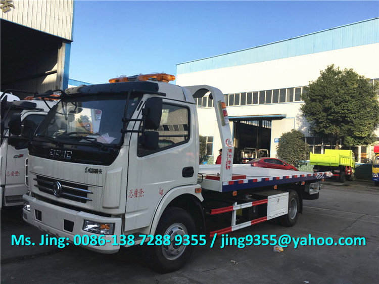 New Condition 4 Tons Emergency Road Rescue Vehicle Flat Bed Rollback Tow Truck Wrecker For Sale