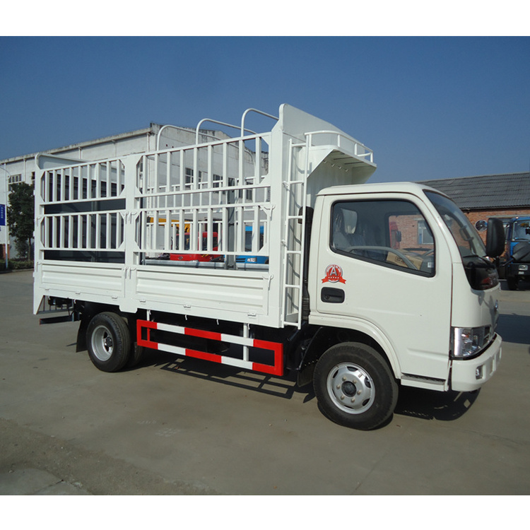 Light Duty Dongfeng DFAC 4x2 Fence Van Open Truck 4-5 Ton Small Cargo Trucks For Sale