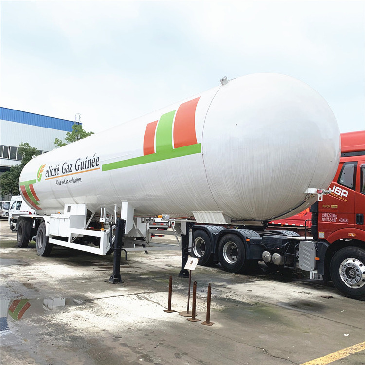 LPG Tanker Tri-axle Liquefied Petroleum Gas Transport Tank 56 M3 LPG Tank Semi Trailer For Sale