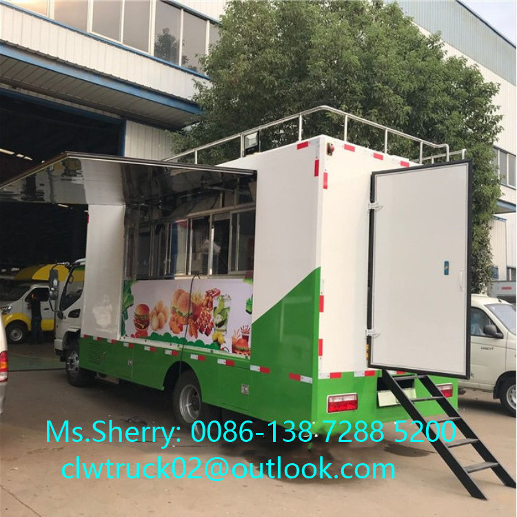 Good Price JAC 4*2 mobile food truck kitchen van truck for sale in Senegal