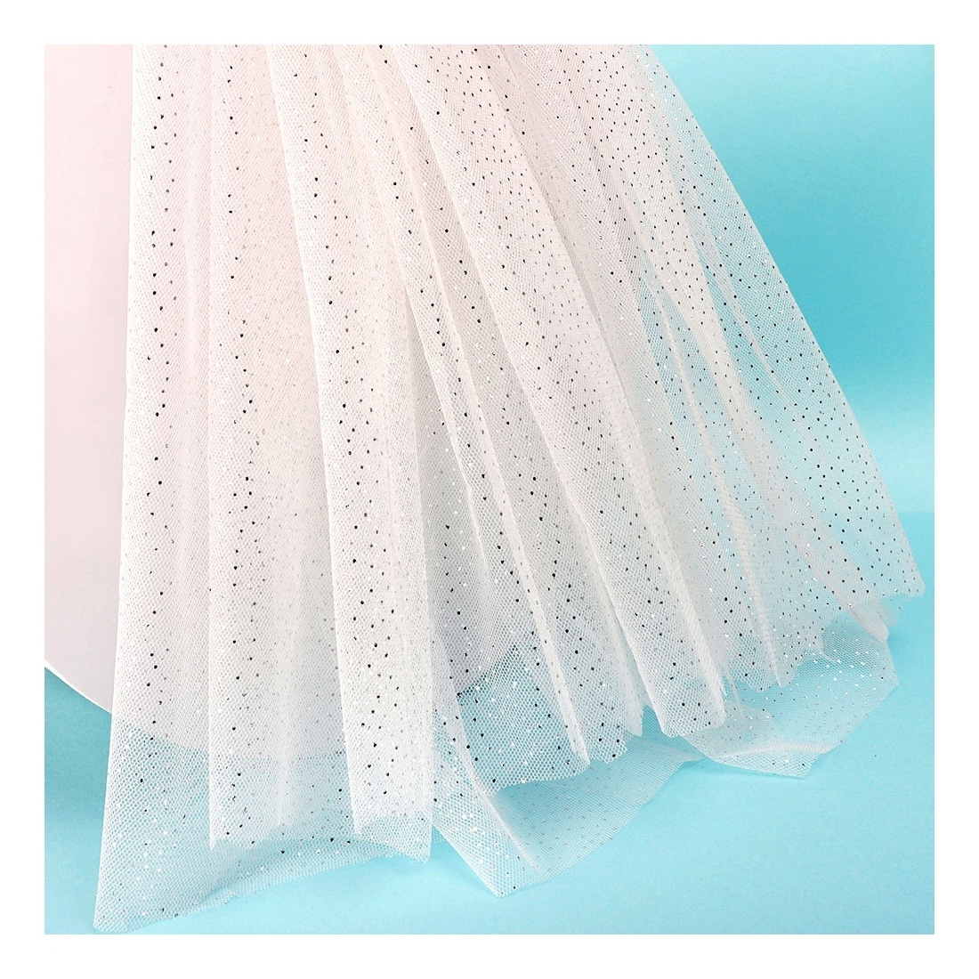 Tutu Skirt Christmas Decoration Glitter Dot Tulle Roll Bolt Mesh Fabric For Children Dress