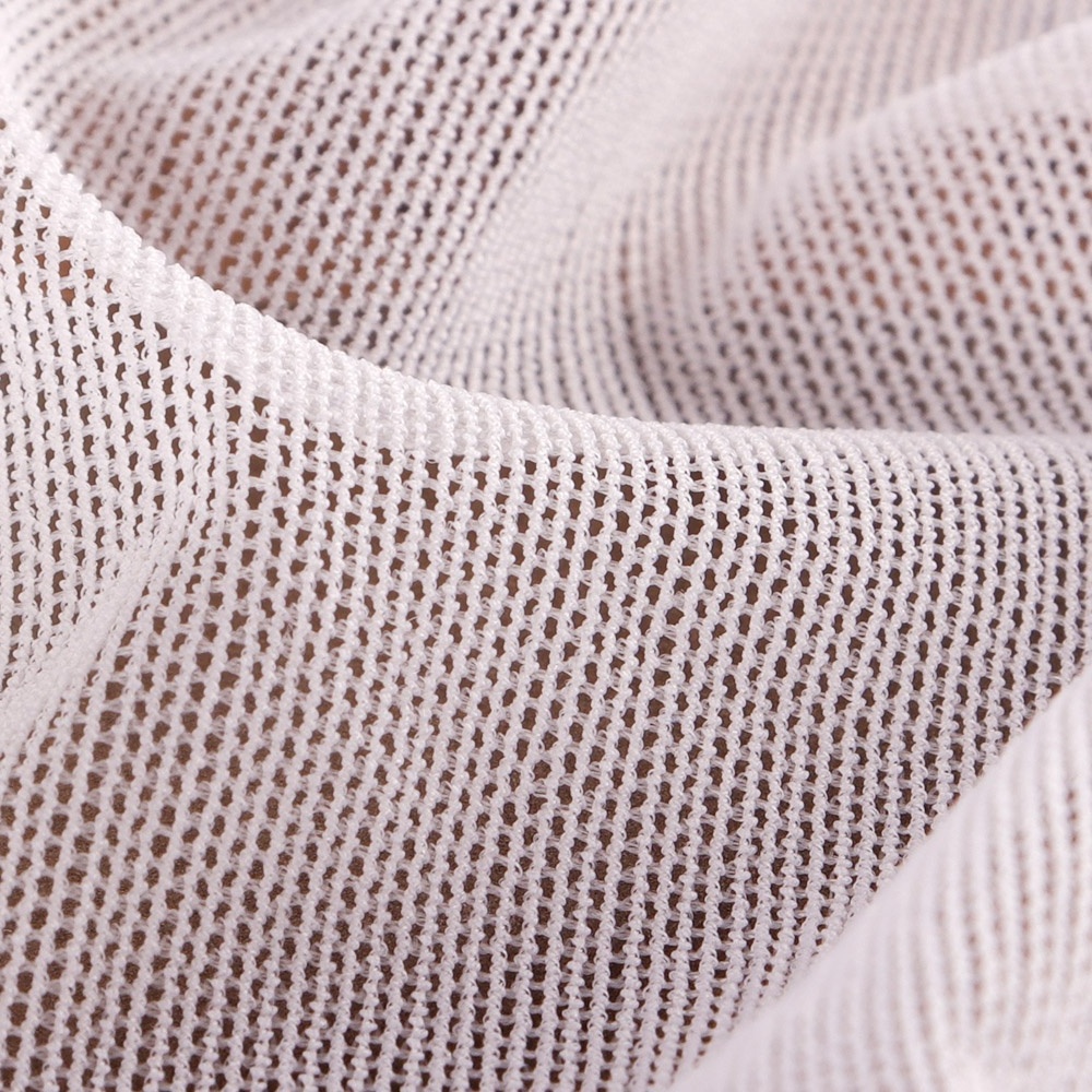 Hot Sale White Color Skin Tone Spandex Nylon 4 Ways Stretch Power Mesh Tulle Fabric For Fashion Cloth