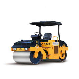 3 ton weight of vibratory road roller YZC3 double drum road roller for sale