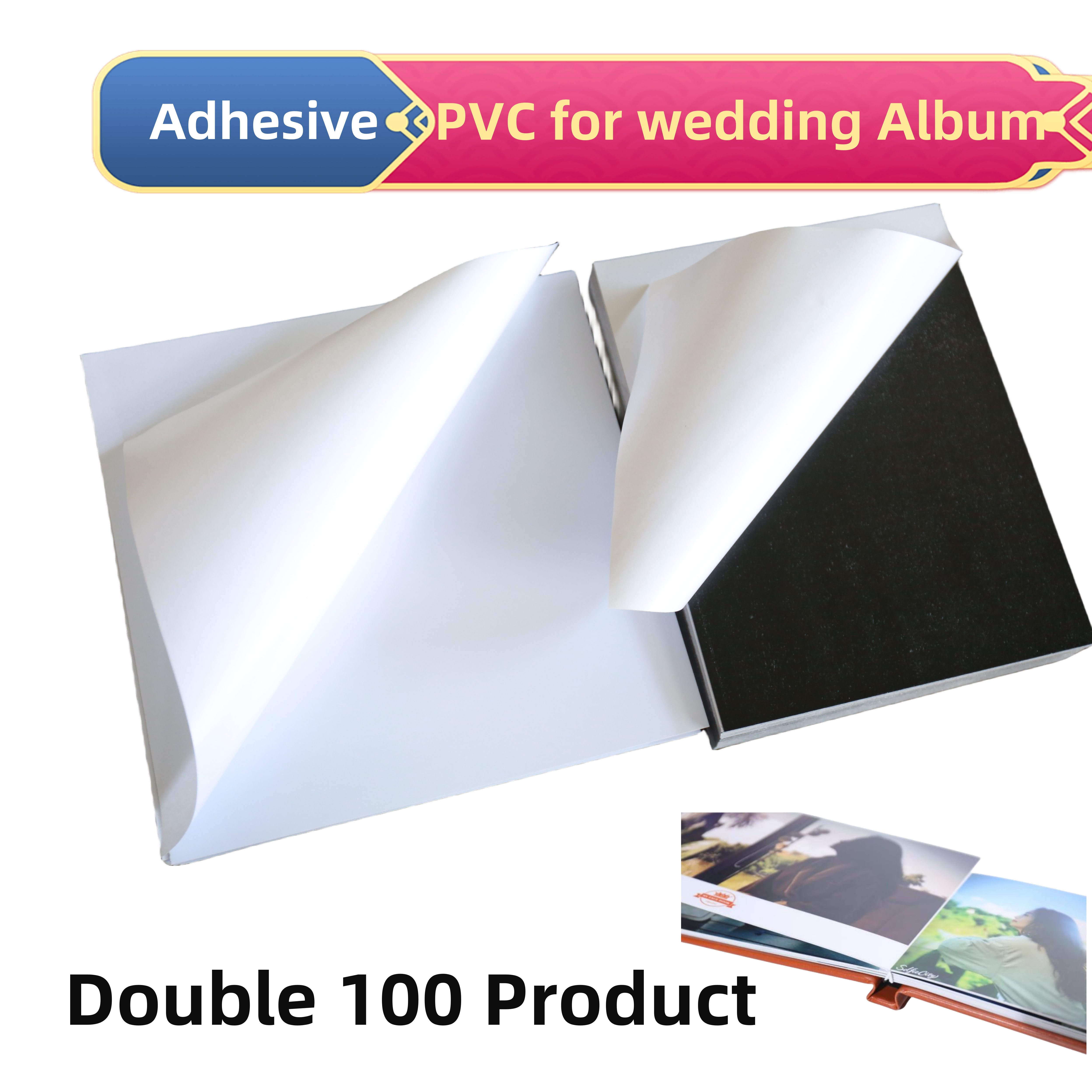 Double100 Waterproof White Black Wedding Photo Album Self Adhesive PVC Foam for Layflat Album