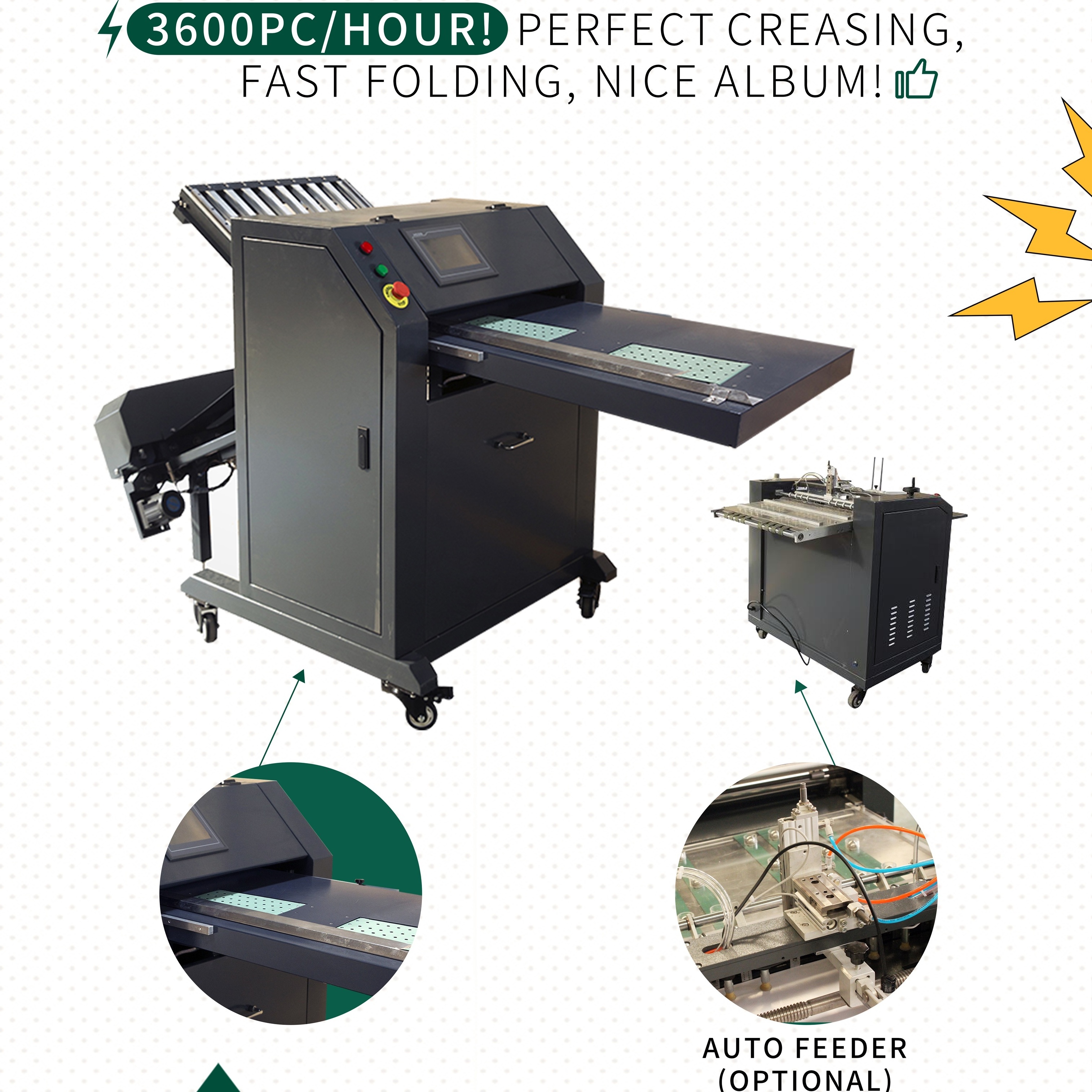 Double100 Automatic Feeding Creasing And Folding Machine for Paper Album Making