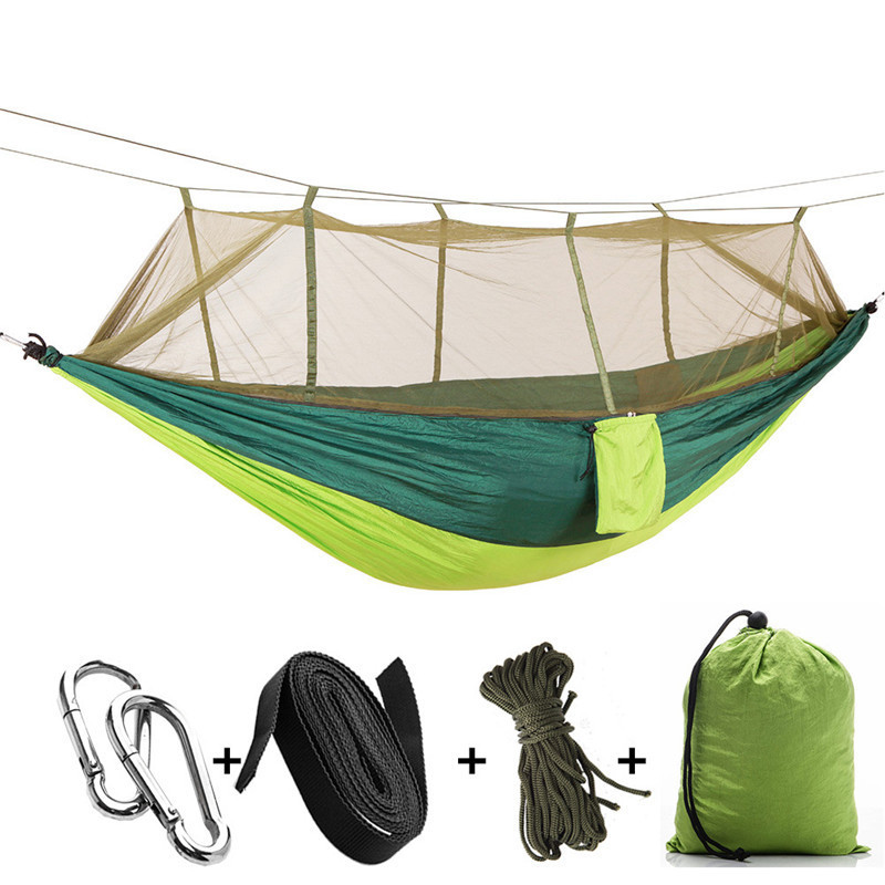 Lightweight Portable Nylon Parachute Camping Tactical Hammock for Backpacking