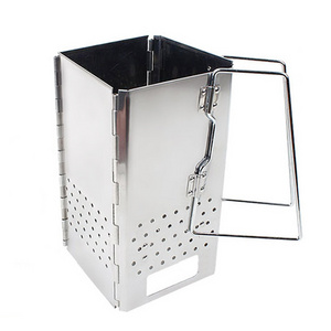 Wood burning stainless steel Box charcoal camping stove