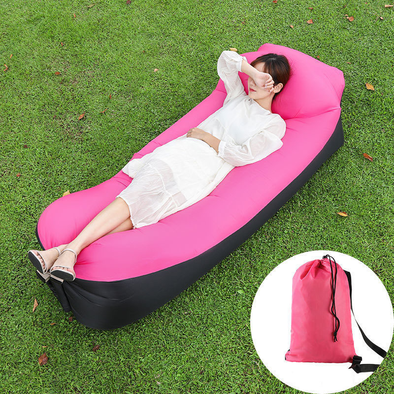 Portable ultralight sleeping bag lazy outdoor air lounger chair inflatable beach bed Air sofa with carry bag