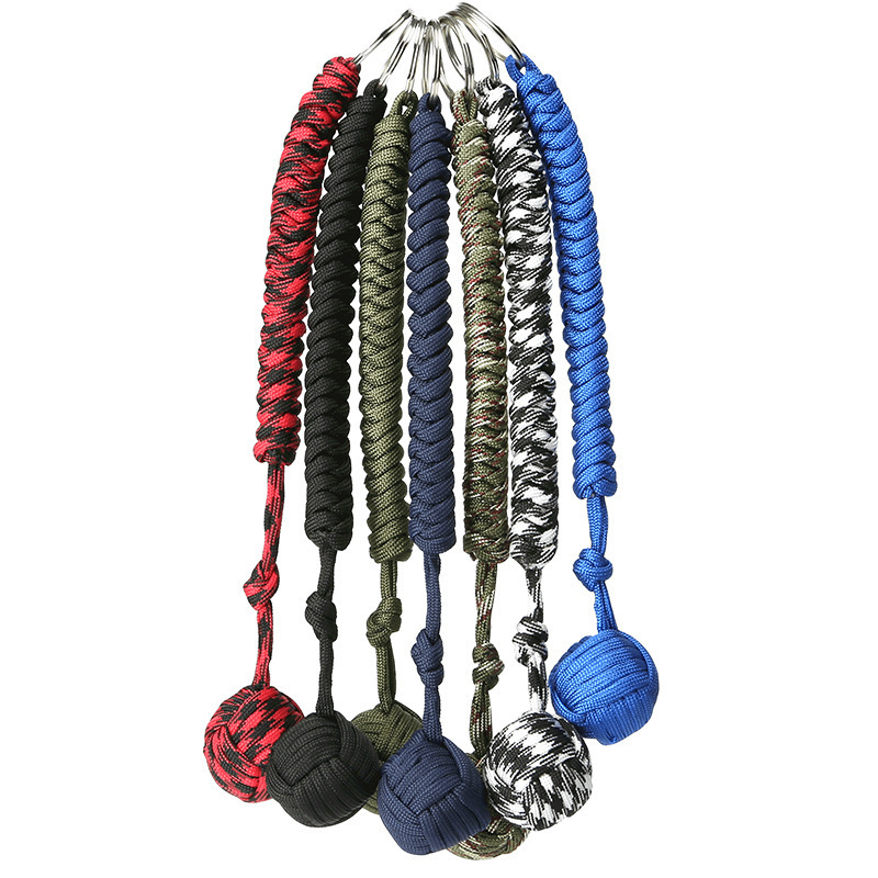 Wholesale Hiking/Camping emergency 550 paracord survival monkey fist with big stainless steel ball