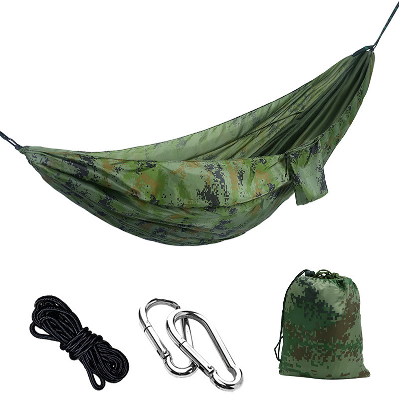 Camping Hammock Single & Double Portable Hammocks with 2 Tree Straps,Lightweight Nylon Parachute Hammocks for Travel,Beach