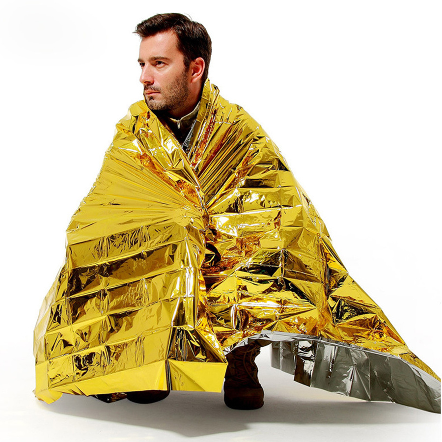 Cmart Outdoor Gold/Silver Mylar Survival Emergency Blanket