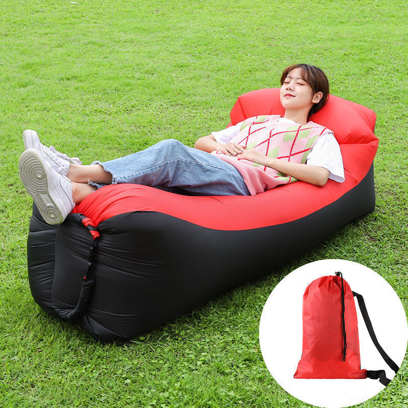 Portable ultralight sleeping bag lazy outdoor air lounger chair inflatable beach bed Air sofa with carry bag