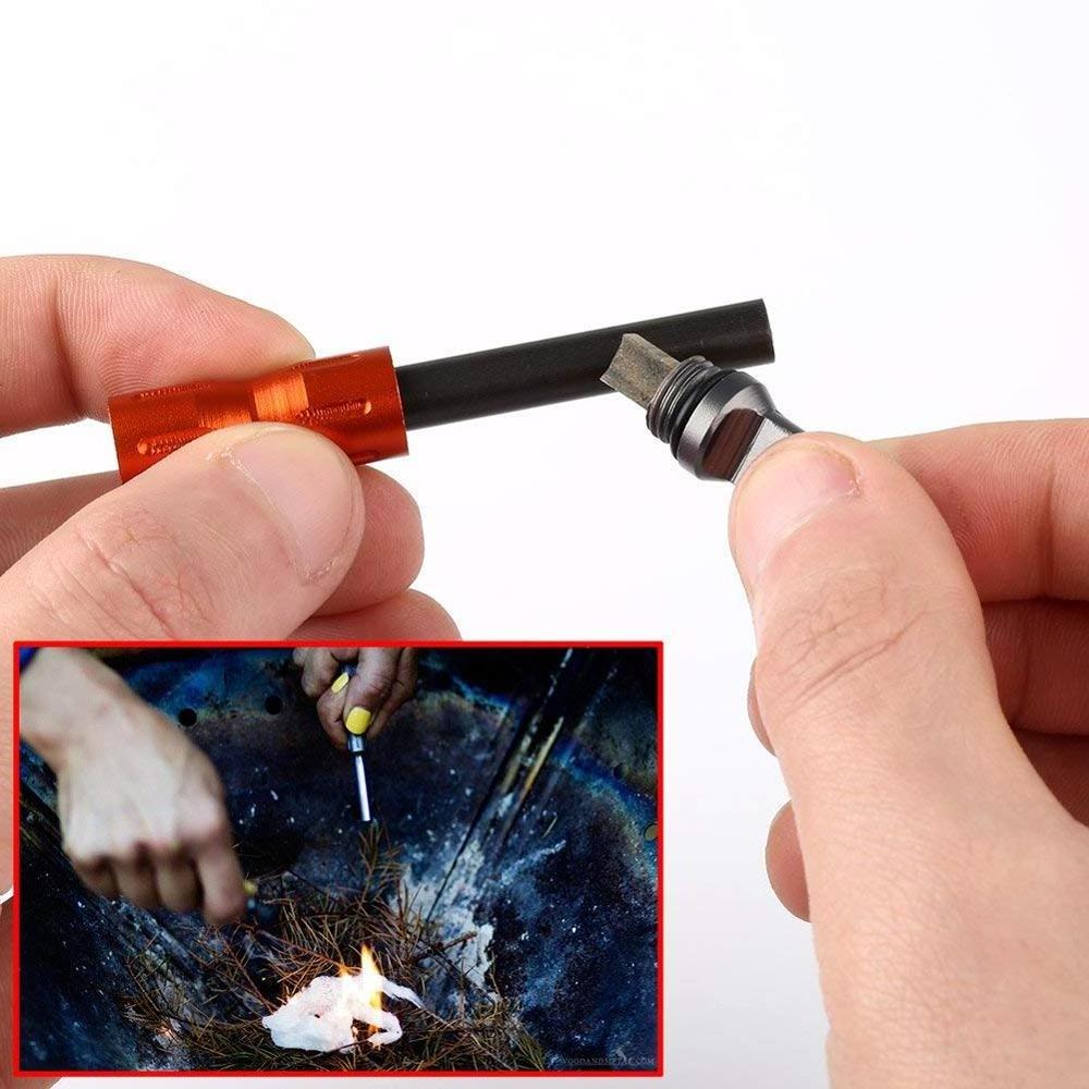 outdoor EDC Alloy Fire starter Waterproof Magnesium flint Ferrocerium Rod stone Survival Pocket Tool