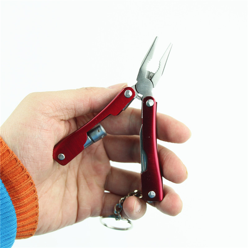 7 in 1 Multi-Tool Keyring Plier SOS Whistle Fire Lighter Box Set Tool for Emergency Outdoor Hiking Camping Survival Kit in a Tin