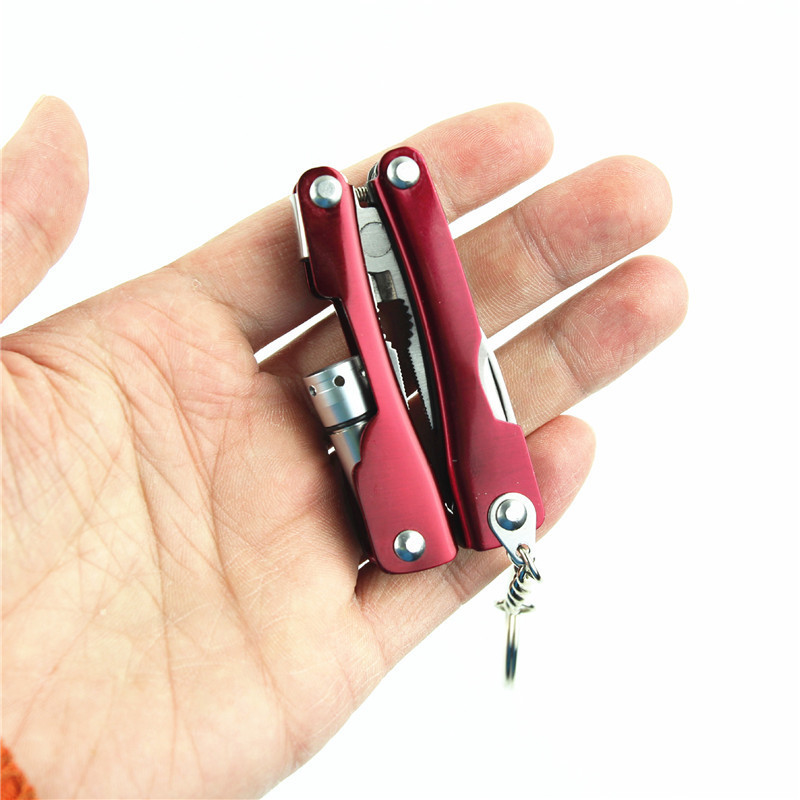 7 in 1 Multi-Tool Keyring Plier SOS Whistle Fire Lighter Box Set Tool for Emergency Outdoor Hiking Camping Survival Kit in a Tin