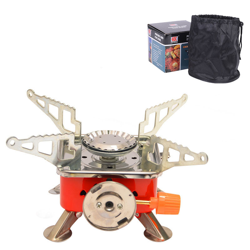 Pocket Camping Stove,Mini Folding Backpacking Gas Stoves,Ultralight Portable Outdoor Butane Gas Burner