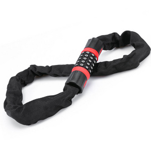 Bike Chain Lock 5-Digit Resettable Combination Anti-Theft Bicycle Chain Lock for Bicycle Motorcycle Scooter