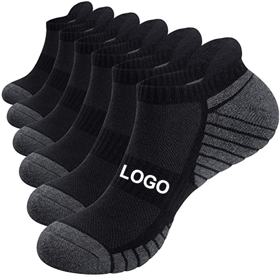 Custom Sport Running Athletic No Show Cushion Padded Moisture Wicking Low Cut Socks