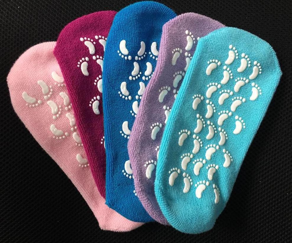 wholesale cotton gel moisturizing socks SPA gel whitening socks