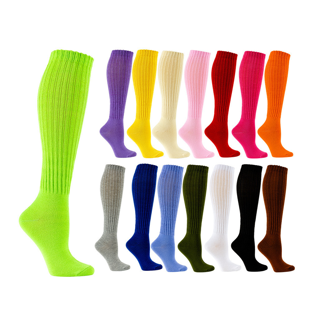 Scrunch Socks for Women Colorful Slouchy Socks Women's Extra Long Heavy Slouch Socks