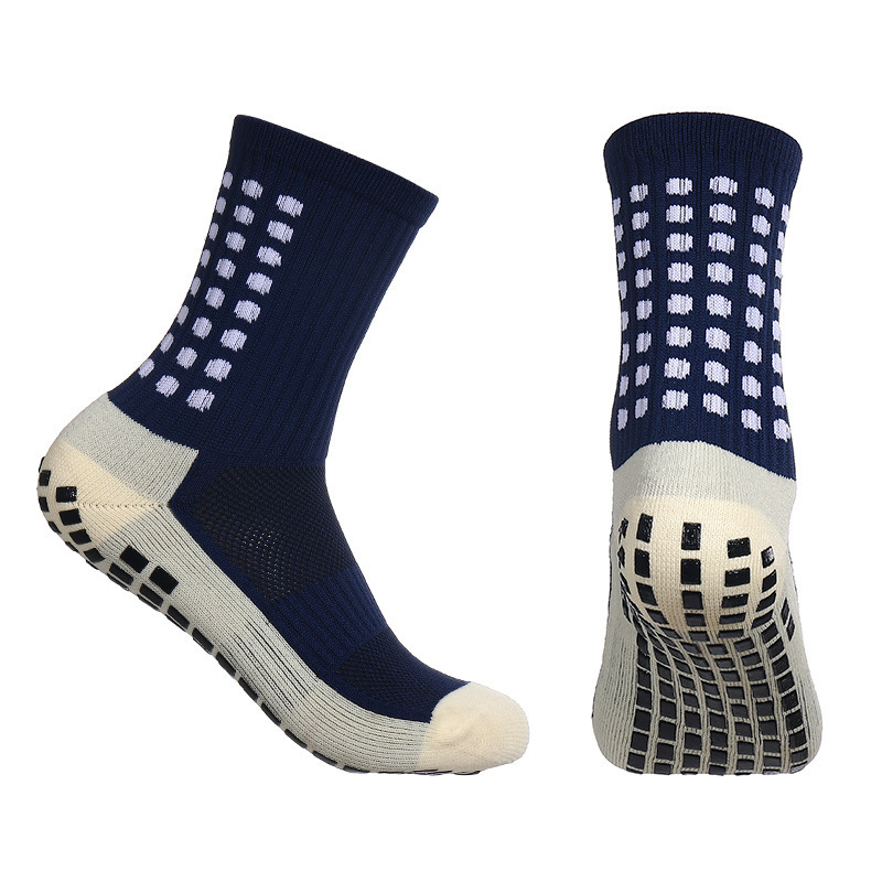 soft anti slip non-slip socks high quality hot selling crew sports socks football soccer basketball custom logo grip socks