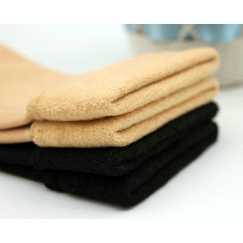 Regular autumn and winter bareleg artifact thickened plush floor socks warm cotton medium tube flat stockings