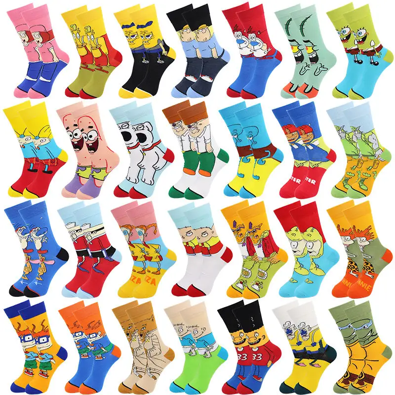 2023 Cartoon Weed Character Designer Sock Funny Patterned For Men Kids Women Wholesale Novelty Custom Animal Print Happy Socks