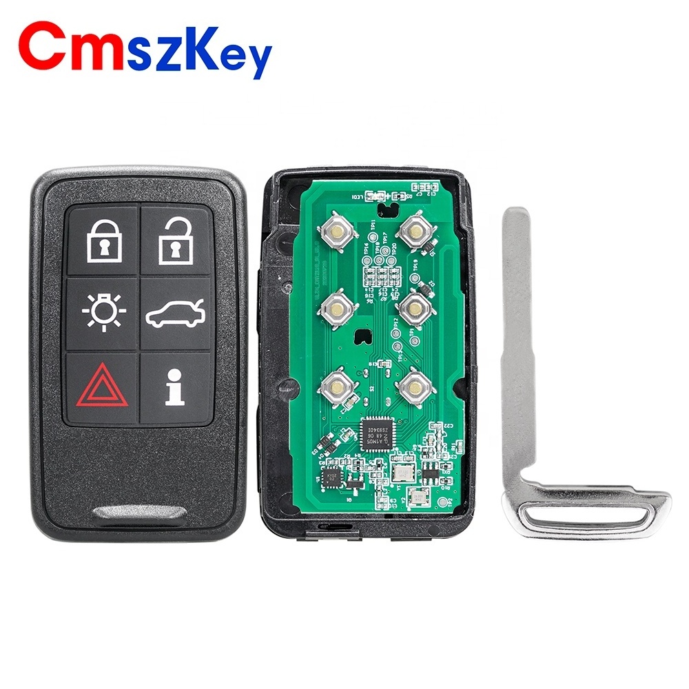 For Volvo XC60 S60 S60L V40 V60 S80 XC70 XC90 6 BTN Smart Remote Key Fob 902Mhz 46 Chip KR55WK49264