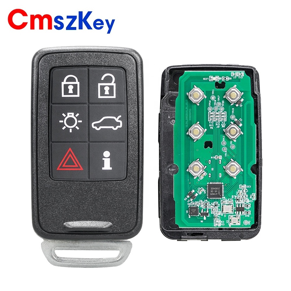 For Volvo XC60 S60 S60L V40 V60 S80 XC70 XC90 6 BTN Smart Remote Key Fob 902Mhz 46 Chip KR55WK49264