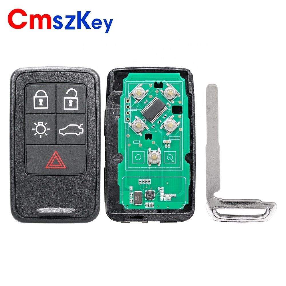 For Volvo XC60 S60 S60L V40 V60 S80 XC70 5 BTN Smart Remote Key Fob 433Mhz 46 Chip KR55WK49264