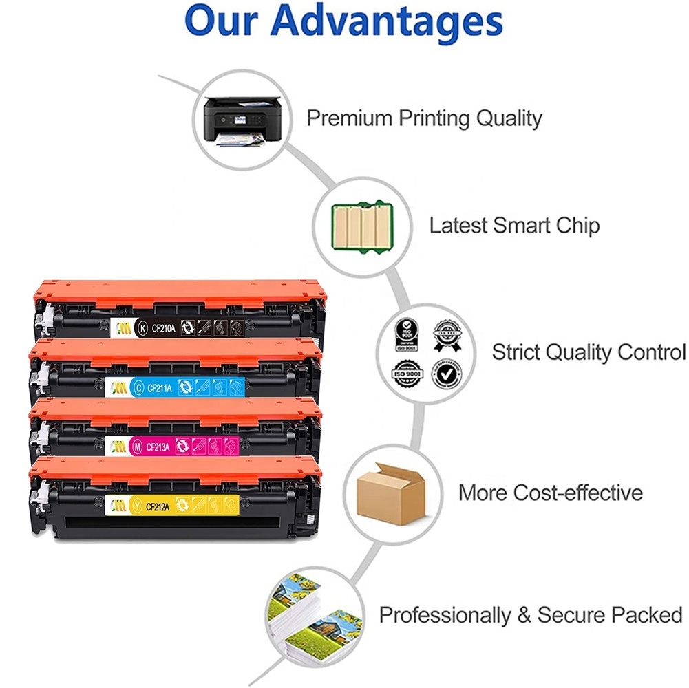 for hp 131A toner for hp laserjet pro 200 color mfp m276nw toner CF210A CF211A CF212A CF213A 131A Compatible Toner Cartridge