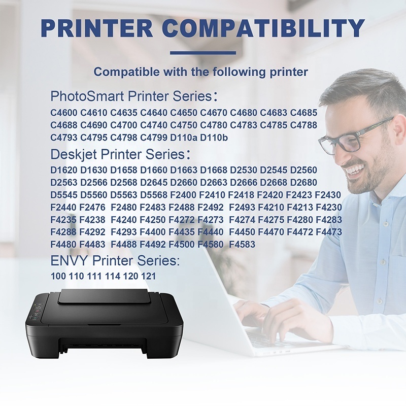 60XL Compatible ink Cartridge for HP Deskjet D2545 D2530 C4680 D110a 60XL inkjet Cartridge 60XL ink Cartridges